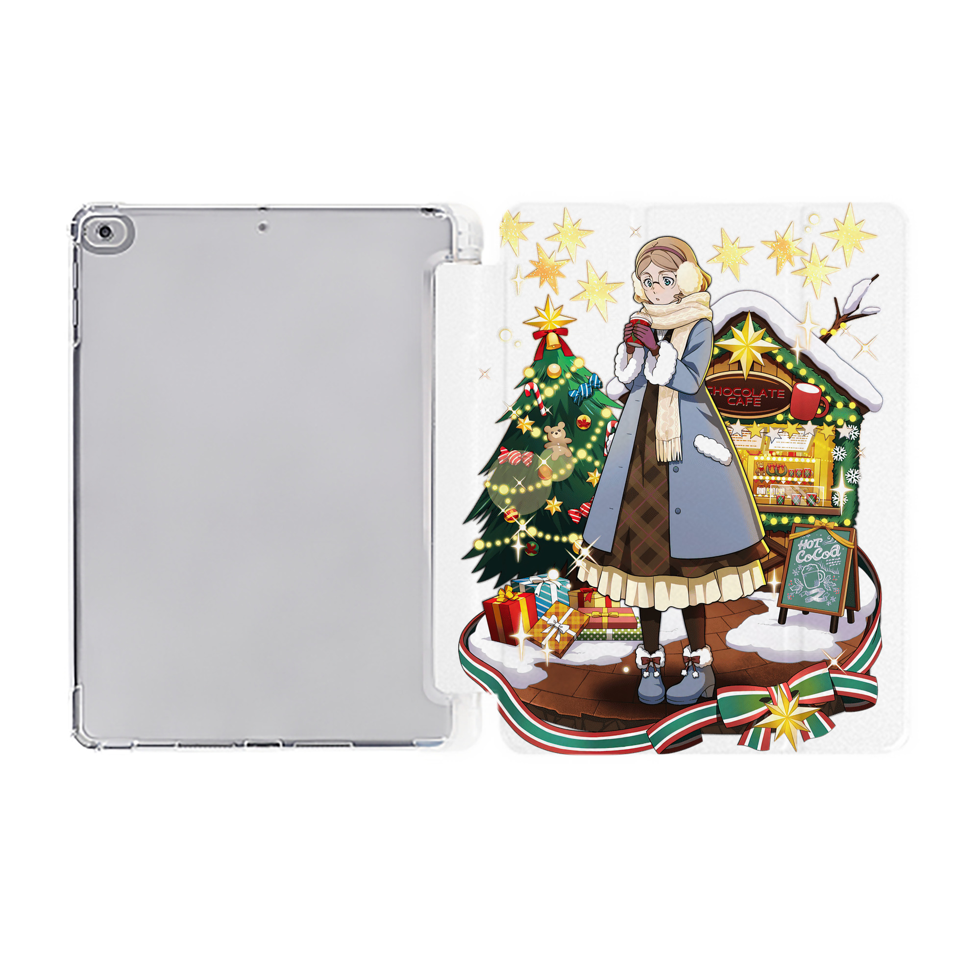（画像用） 文豪ストレイドッグス Bungo Stray Dogs IPad ケース ペン収納付き 三つ折りスタンド PUレザー×シリコン 対応機種9.5/10.5/10.9インチ